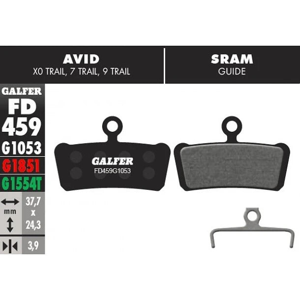 2 Paia Pastiglie Freni per Avid XO Trail,Sram Guide RSC/VS/R/RS, Avid Elixir 7 Trail, Elixir 9 Trail, Polimetallico(metallo Resina